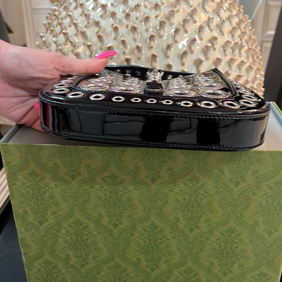 LIMITED GUCCI black and silver chain Gucci bag with Swarovski crystals. BNIB - Picture 8 of 10